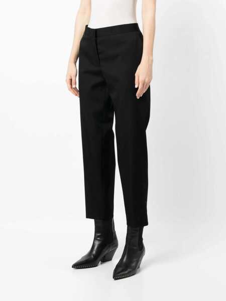 Pantaloni casual Jil Sander Front-Pleated Cropped Pants Black Femei (BM 16098203) 3