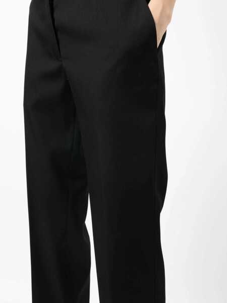 Pantaloni casual Jil Sander Front-Pleated Cropped Pants Black Femei (BM 16098203) 5