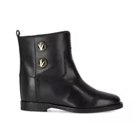 Cizme lungi VIA ROMA 15 SANTA MONICA BLACK ANKLE BOOT WITH BUTTONS Femei