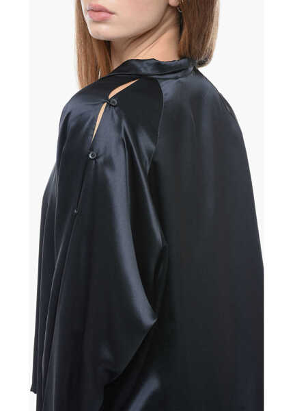 Camasi casual Co.Go Silk Korean Shirt Placket Detailing Blue Femei (BM 16099220) 4