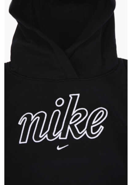 Bluze de trening Nike Fleeced Cotton Hoodie With Contrasting Logo Black Baieti (BM 16099253) 2