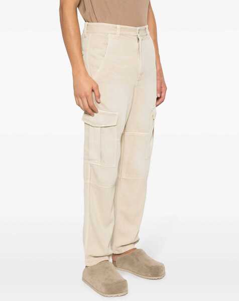 Pantaloni casual Isabel Marant Twill Fabric Cargo Pants With Belt Loops Beige Barbati (BM 16099355) 3