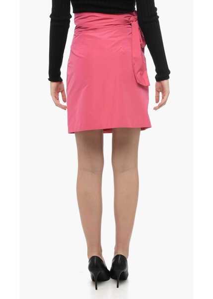 Fuste scurte Co.Go Taffet Wrap Skirt With Ribbon Detail Pink Femei (BM 16099379) 2