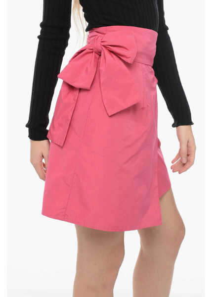 Fuste scurte Co.Go Taffet Wrap Skirt With Ribbon Detail Pink Femei (BM 16099379) 3