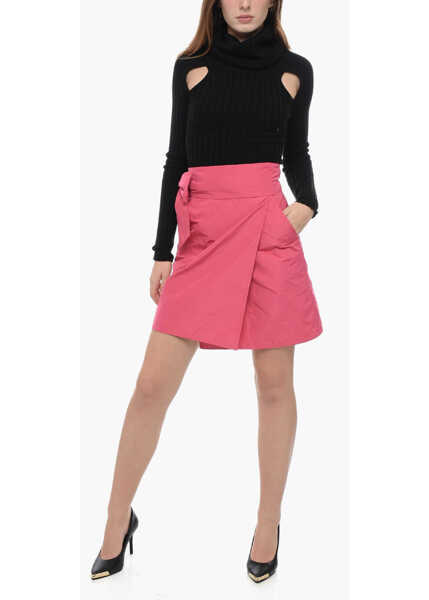 Fuste scurte Co.Go Taffet Wrap Skirt With Ribbon Detail Pink Femei (BM 16099379) 4