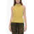 Co.Go Taffet&agrave; Halter Top With Lace-Up Detail Yellow