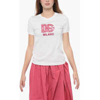 Tricouri Jersey T-Shirt With D&G Patch Femei