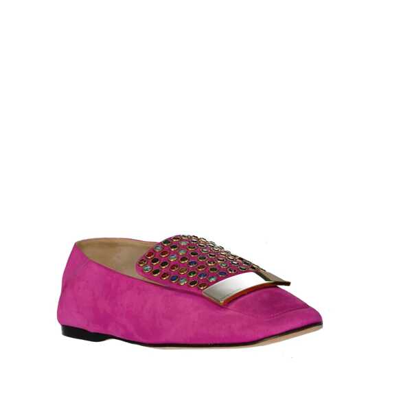 Pantofi fara toc Sergio Rossi Sergio Rossi Leather Loafers Pink Femei (BM 16100321) 2