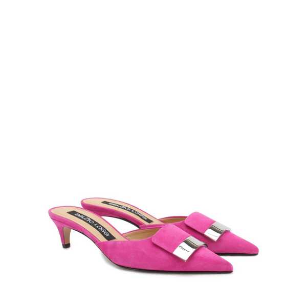 Saboti Sergio Rossi Sergio Rossi Leather Mules Pink Femei (BM 16100336) 2