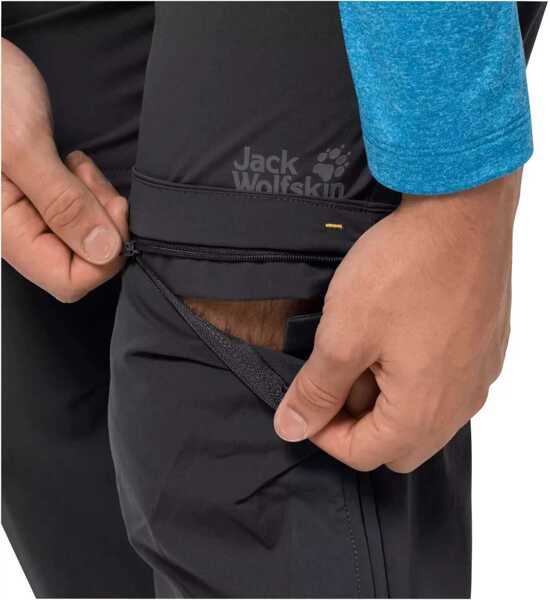 Pantaloni de trening Jack Wolfskin Overland Zip Away Pants M Black Barbati (BM 16100405) 4