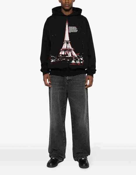 Bluze de trening 1989 STUDIO Cotton Hoodie With Frontal Print Black Barbati (BM 16100486) 2