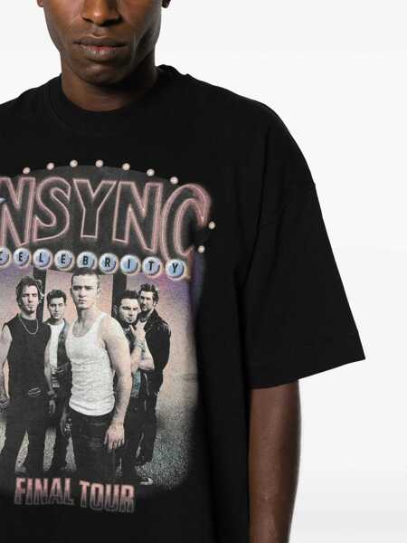 Tricouri 1989 STUDIO Printed Nsync Celebrity Crewneck T-Shirt Black Barbati (BM 16100690) 5