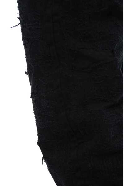 Blugi slim fit Givenchy Slim Fit Distressed Cotton Denims 17Cm Black Barbati (BM 16100894) 4