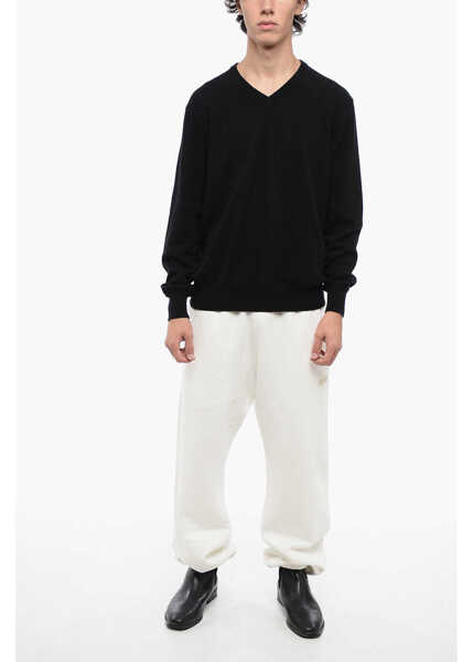 Pulovere BRUNO MANETTI Cashmere Sweater With V-Neck Black Barbati (BM 16101050) 4