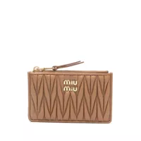 Portofele Miu Miu Matelassé Zipped Card Holder Femei