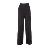 Pantaloni casual Alexander McQueen Navy Blue Wool Pants Femei