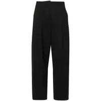 Pantaloni casual Studio Nicholson Wide Leg Cropped Trousers Femei