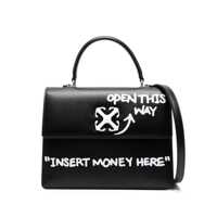 Genti de mana Off-White Jitney 1.4 Leather Tote Bag Femei
