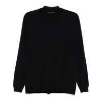 Topuri LOW BRAND Blue Crew Neck Pullover In Virgin Wool Man