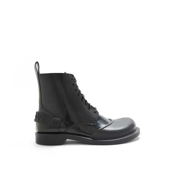 Bocanci casual Loewe Loewe Leather Lace-Up Boots Black Barbati (BM 16155672) 1