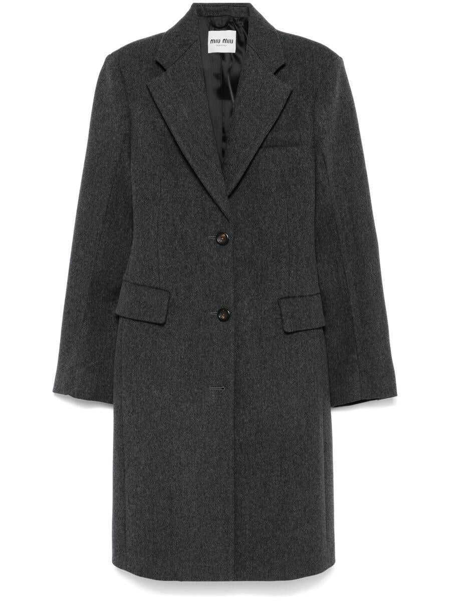 Paltoane Miu Miu Miu Miu Virgin-Wool Coat Grey Femei (BM 16167783) 1