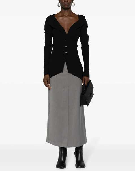 Camasi casual Stella McCartney Silk Asymmetric Shirt With Wide Neckline Black Femei (BM 16170516) 2