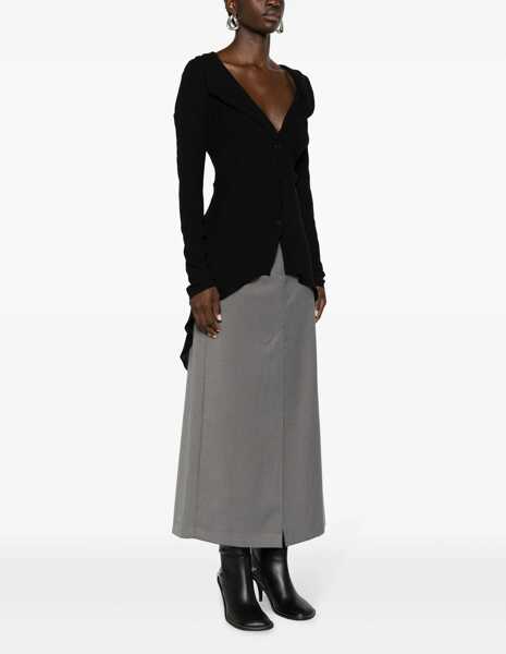 Camasi casual Stella McCartney Silk Asymmetric Shirt With Wide Neckline Black Femei (BM 16170516) 3