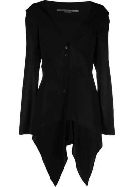 Camasi casual Stella McCartney Silk Asymmetric Shirt With Wide Neckline Black Femei (BM 16170516) 1