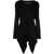 Stella McCartney Silk Asymmetric Shirt With Wide Neckline Black