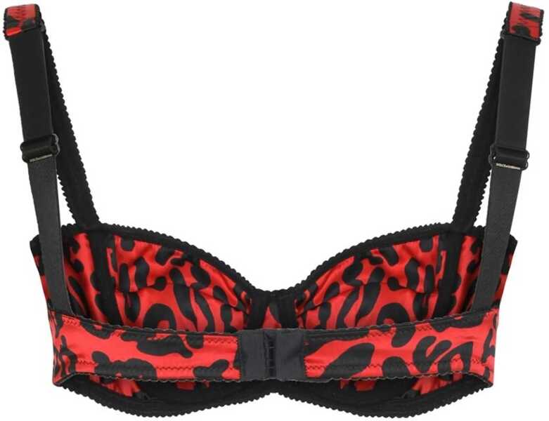Sutiene Dolce & Gabbana Animal Patterned Silk Underwire Bra Red Femei (BM 16171164) 3