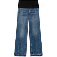 Blugi Stella McCartney Tuxedo-Embellished Wide-Leg Jeans Femei