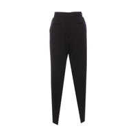 Pantaloni scurti Black Pants With High Waist And Belt Loops In Wool Woman Femei