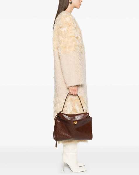 Genti de mana Balenciaga Rodeo Medium Shoulder Bag CHOCOLATE Femei (BM 16183137) 2