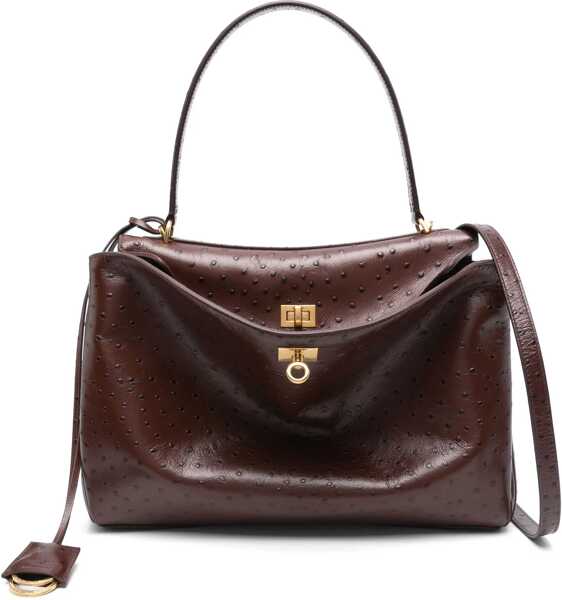 Genti de mana Balenciaga Rodeo Medium Shoulder Bag CHOCOLATE Femei (BM 16183137) 1
