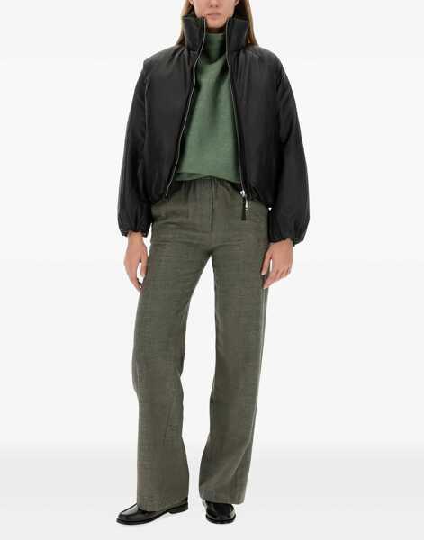 Geci de piele ALYSI Leather Jacket BLACK Femei (BM 16183650) 2