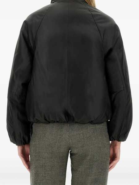 Geci de piele ALYSI Leather Jacket BLACK Femei (BM 16183650) 3