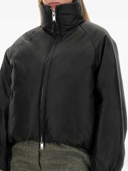 Geci de piele ALYSI Leather Jacket BLACK Femei (BM 16183650) 4