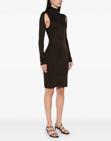 Rochii casual HELMUT LANG Air Turtleneck Dress DARK BROWN Femei (BM 16183674) 3