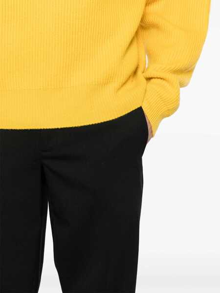 Pantaloni casual Neil Barrett Solid Color Slim Fit Chino Pants With Adjustable Ankle Black Barbati (BM 16184073) 5