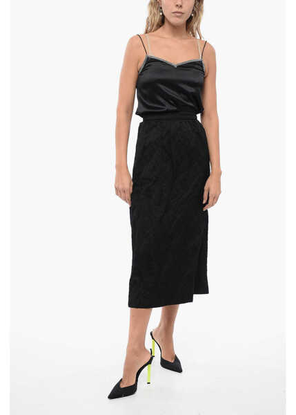 Fuste lungi Dior Froiss Cotton-Blend Skirt With Side Zip Black Femei (BM 16184172) 4