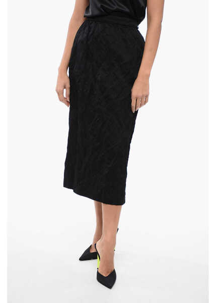 Fuste lungi Dior Froiss Cotton-Blend Skirt With Side Zip Black Femei (BM 16184172) 1