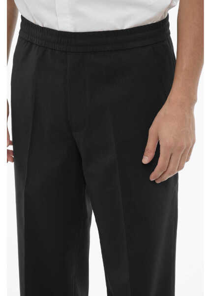 Pantaloni casual Neil Barrett Pantaloni Rem Slim Fit A Vita Bassa Con Elastico In Vita Black Barbati (BM 16184259) 3