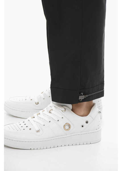 Pantaloni casual Neil Barrett Solid Color Slim Fit Chino Pants With Adjustable Ankle Black Barbati (BM 16184475) 4