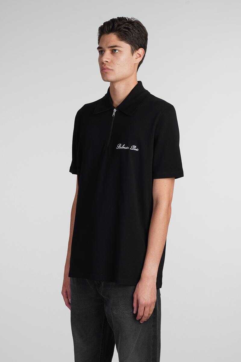 Tricouri Polo Balmain Balmain Polo Black Barbati (BM 16186800) 4