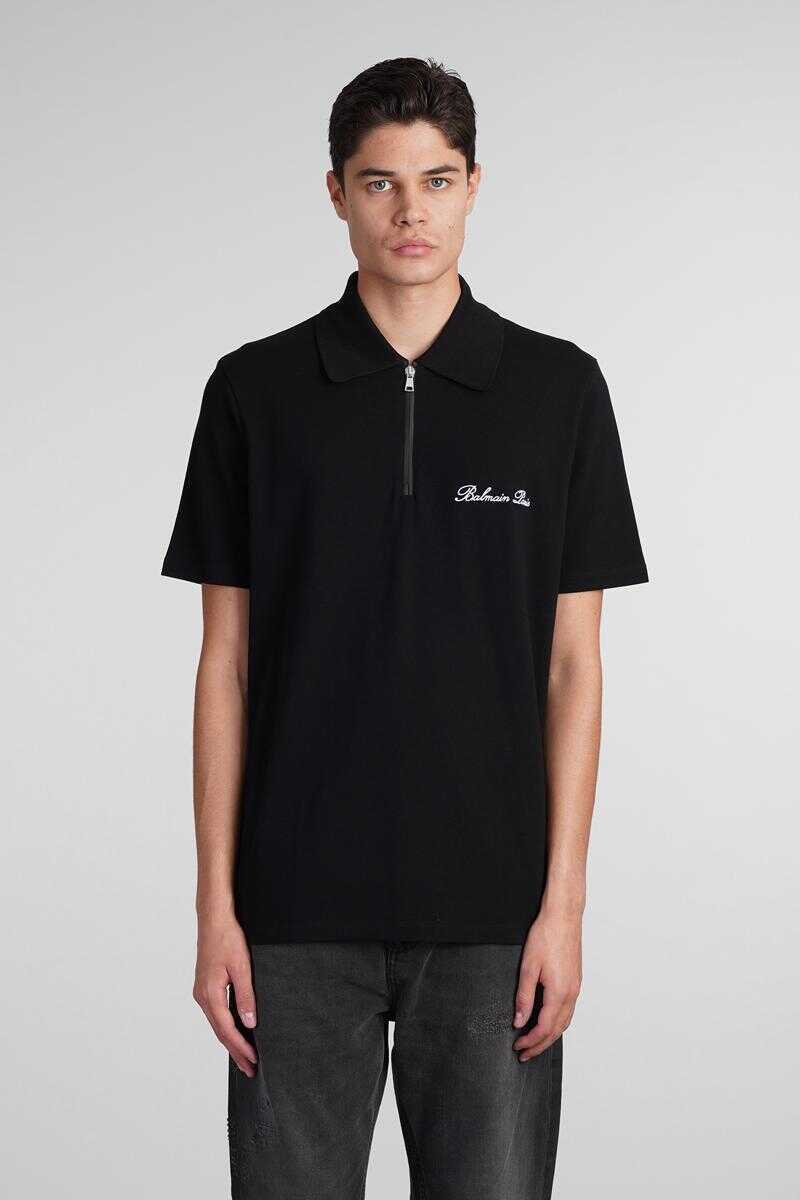 Tricouri Polo Balmain Balmain Polo Black Barbati (BM 16186800) 1