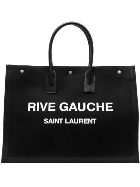 Genti de mana Saint Laurent Saint Laurent Rive Gauche Large Tote Bag NERO/BIANCO/NERO/NER Barbati (BM 16187574) 1