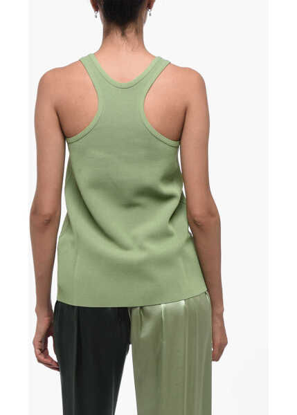 Bluze Jil Sander Jersey Knitted Top With Embossed Logo Green Femei (BM 16192617) 2