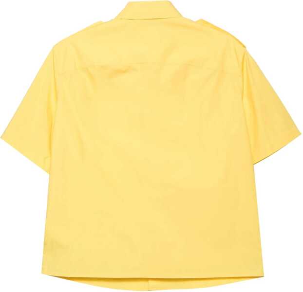 Camasi casual Neil Barrett Looe Fit Military Shirt With Short Sleeves Yellow Barbati (BM 16192656) 2