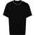 Neil Barrett Solid Color Easy Fit Crew-Neck T-Shirt With Shirting Sleeves Black