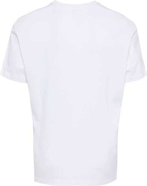 Tricouri Neil Barrett Slim Fit Crew-Neck T-Shirt With Heart Print White Barbati (BM 16192665) 2